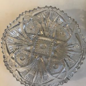 Vintage Pressed Glass Bowl Old Depression Glass. Excellent Condition
